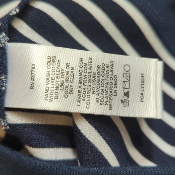 New Laundry by Shelli Segal‎ navy/white Shift Dress Sz 2 - Picture 7 of 7